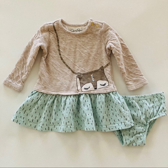 Jessica Simpson Baby Girl Dress Set Long Sleeve - Picture 1 of 6